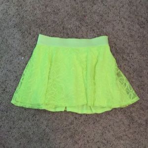 A yellow skirt